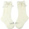 Cable Knit Knee Sock with Bow