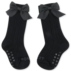 Cable Knit Knee Sock with Bow