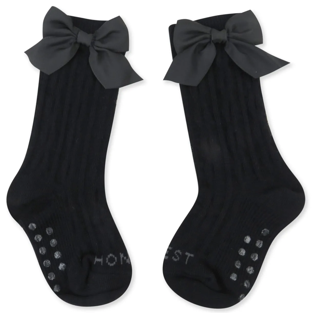 Cable Knit Knee Sock with Bow