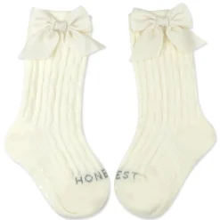 Cable Knit Knee Sock with Bow