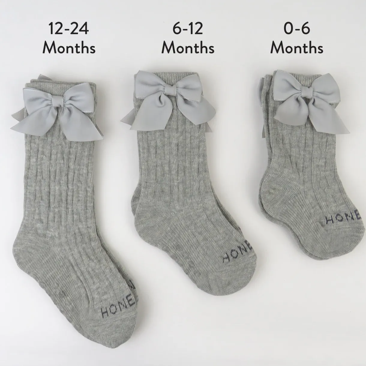 Cable Knit Knee Sock with Bow