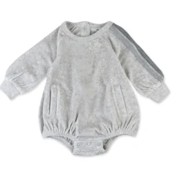 Cozy Velour Bubble Romper
