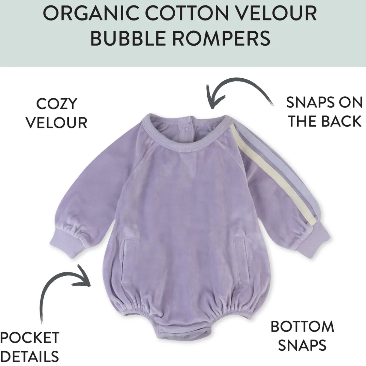 Cozy Velour Bubble Romper