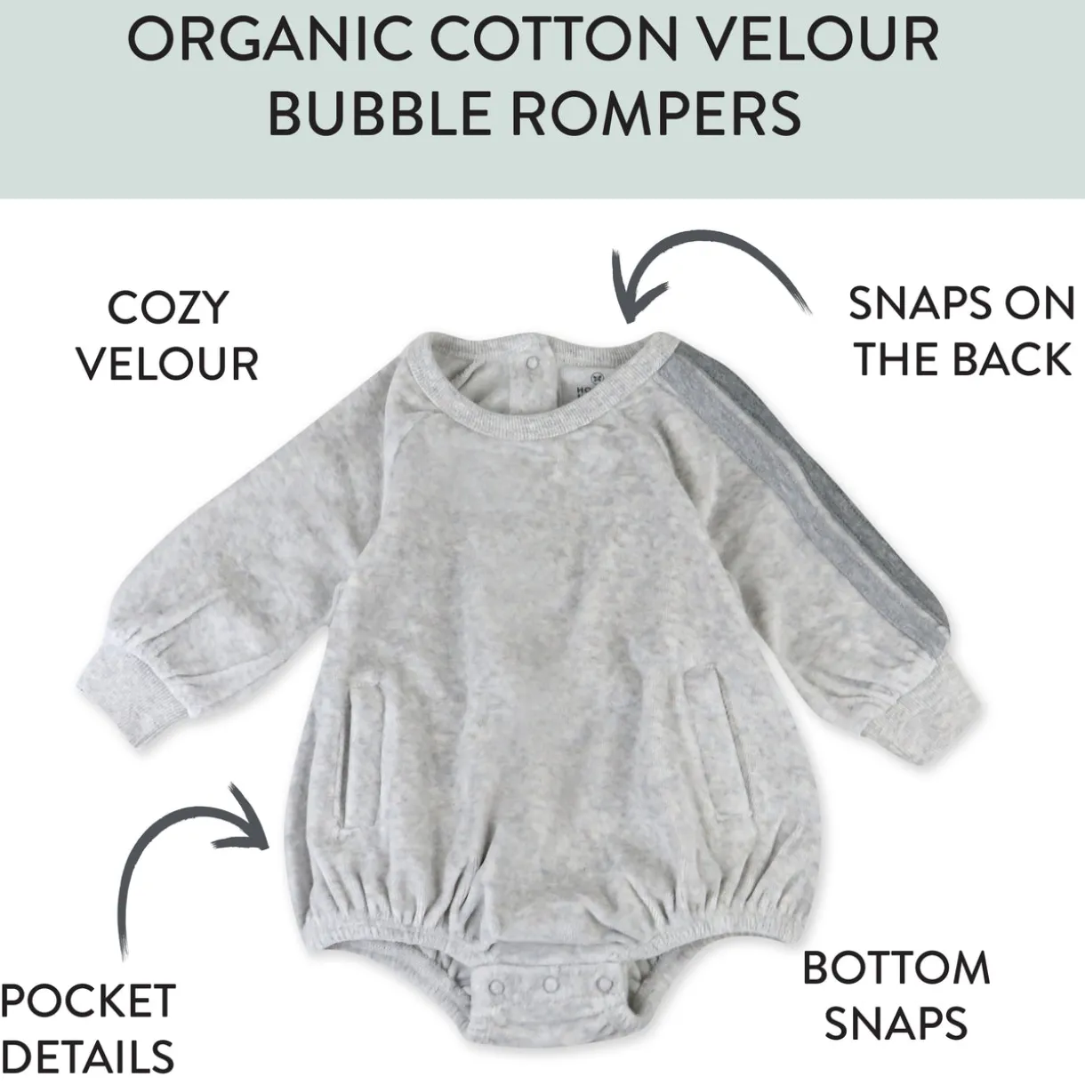 Cozy Velour Bubble Romper