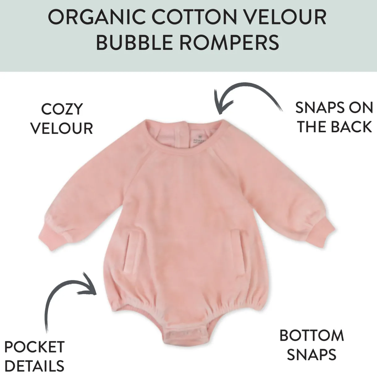 Cozy Velour Bubble Romper