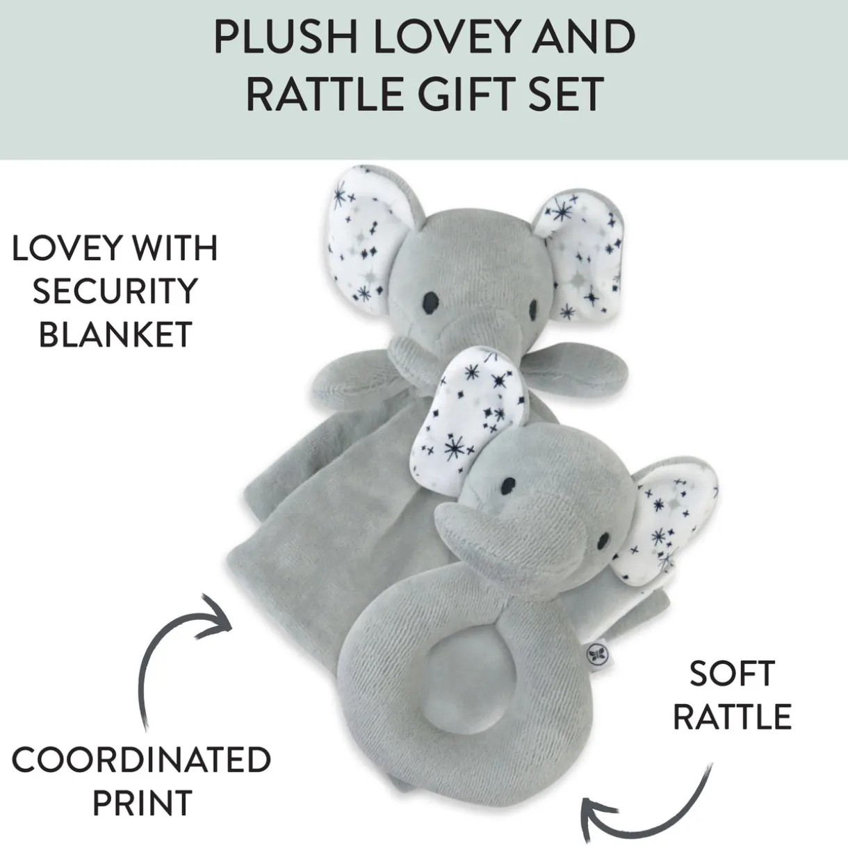 Lovey and Rattle JUMBO HUGS Gift Set
