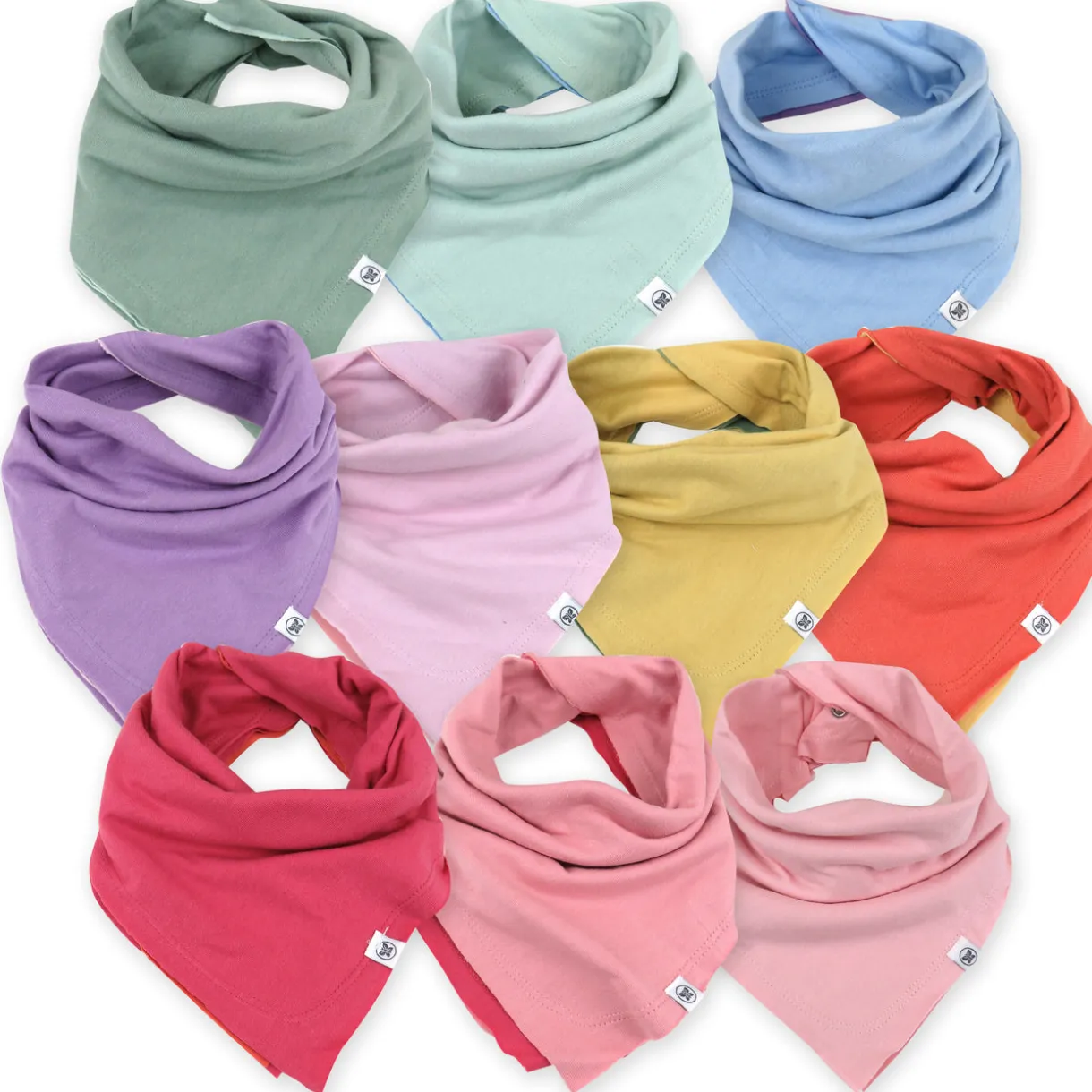 Multipack Organic Cotton Reversible Bandana Bibs
