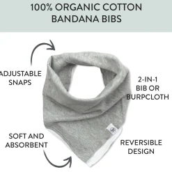 Multipack Organic Cotton Reversible Bandana Bibs