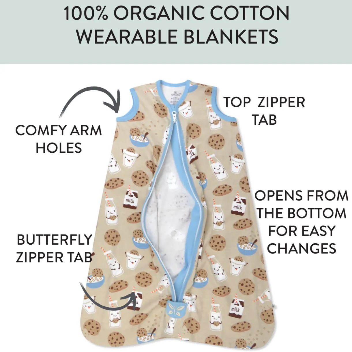 Organic Cotton Classic Wearable Blanket