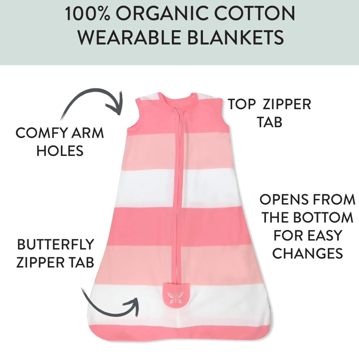 Organic Cotton Classic Wearable Blanket