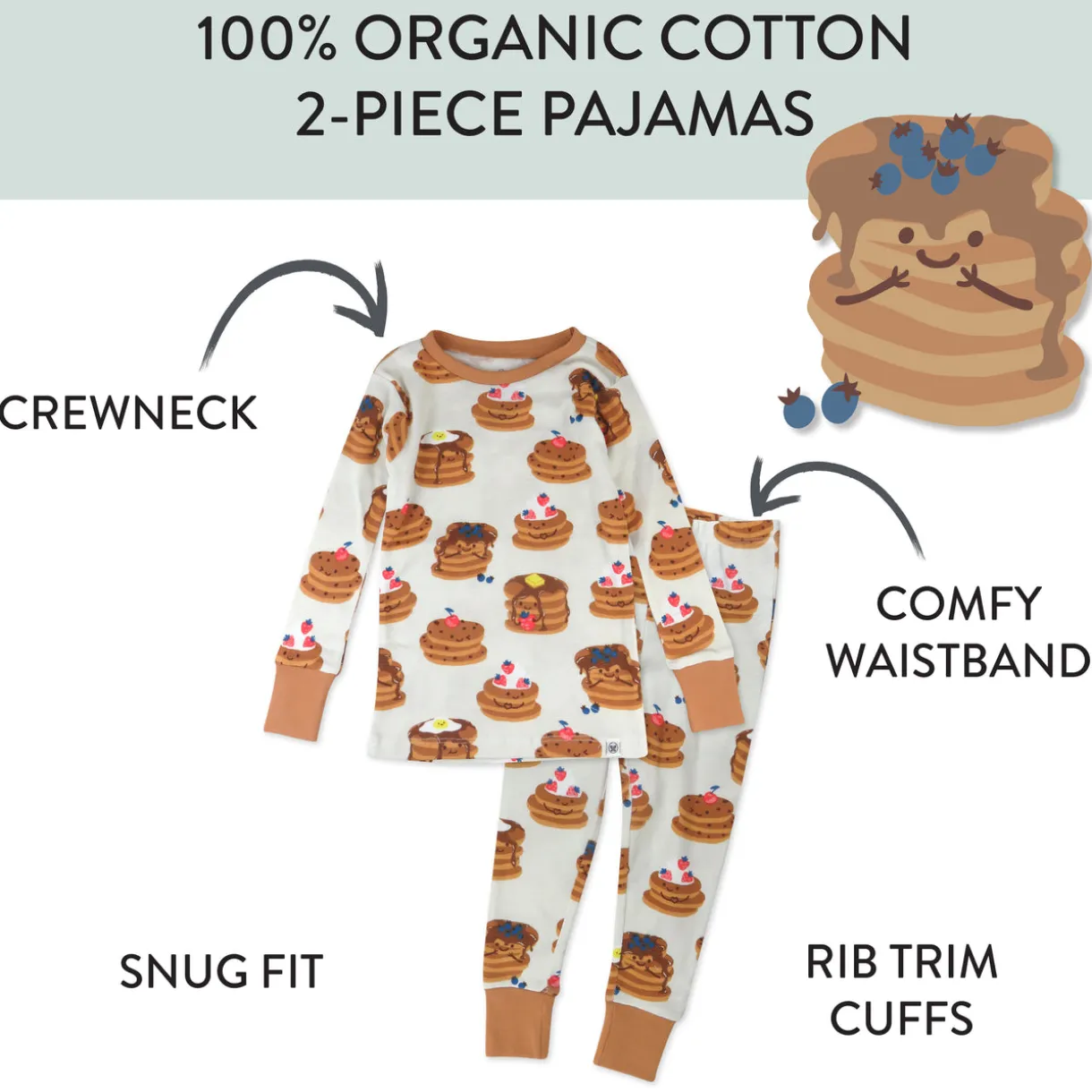 Organic Cotton Fun Foods Pajamas For Babies & Toddlers