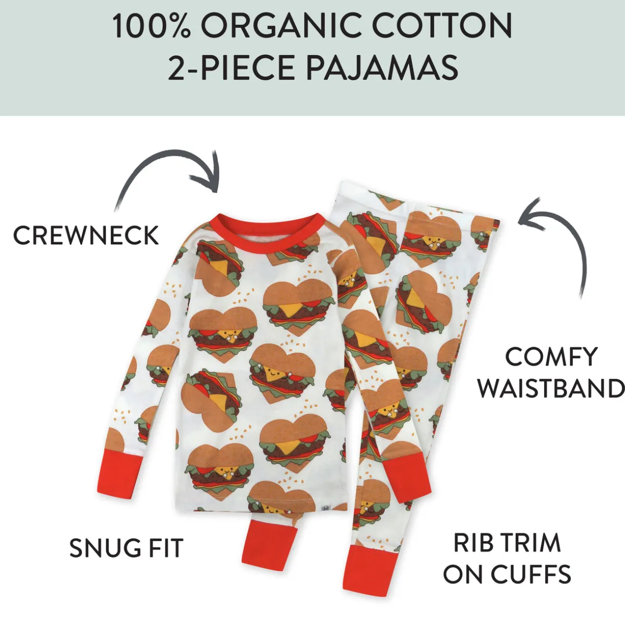 Organic Cotton Fun Foods Pajamas For Babies & Toddlers