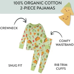 Organic Cotton Fun Foods Pajamas For Babies & Toddlers