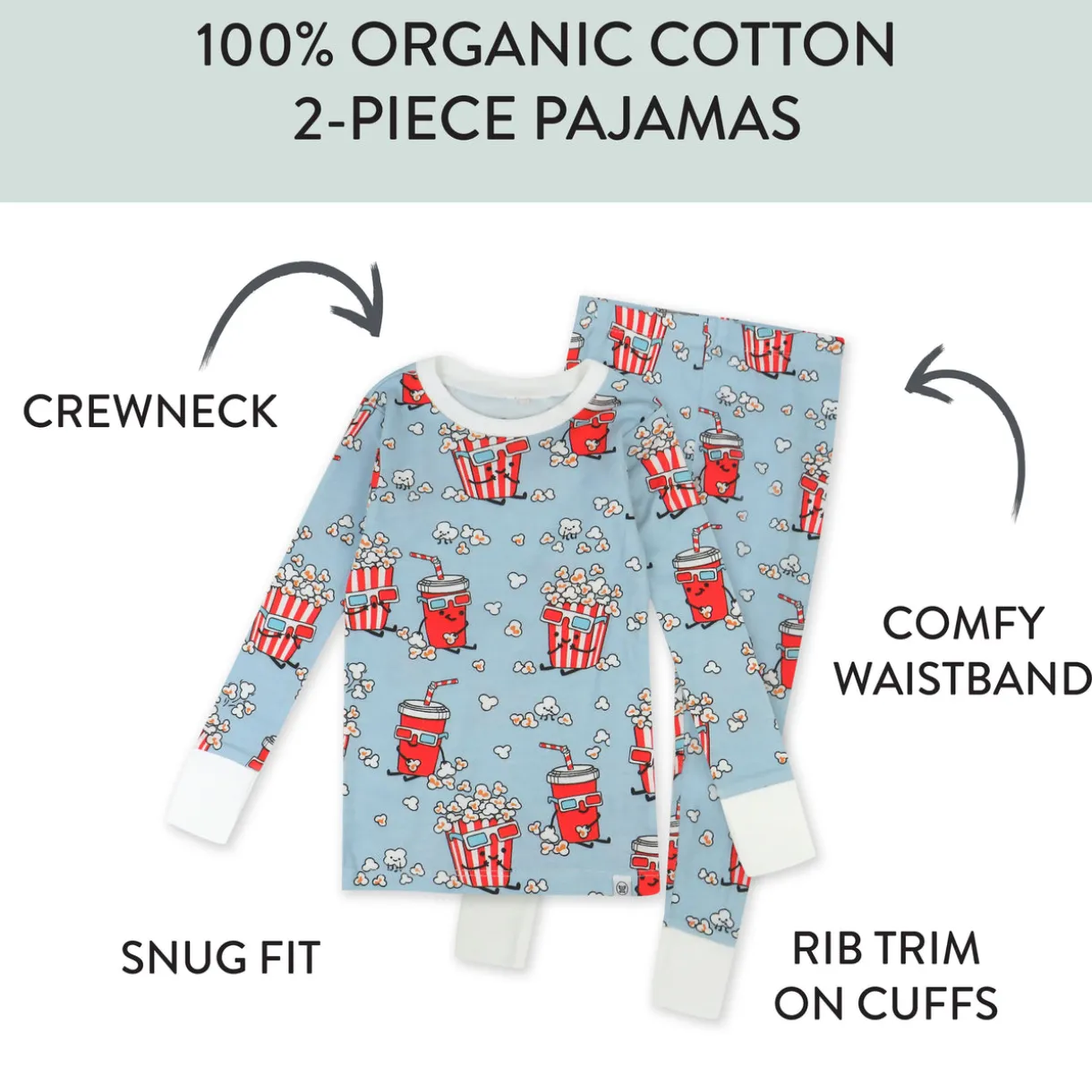 Organic Cotton Fun Foods Pajamas For Babies & Toddlers