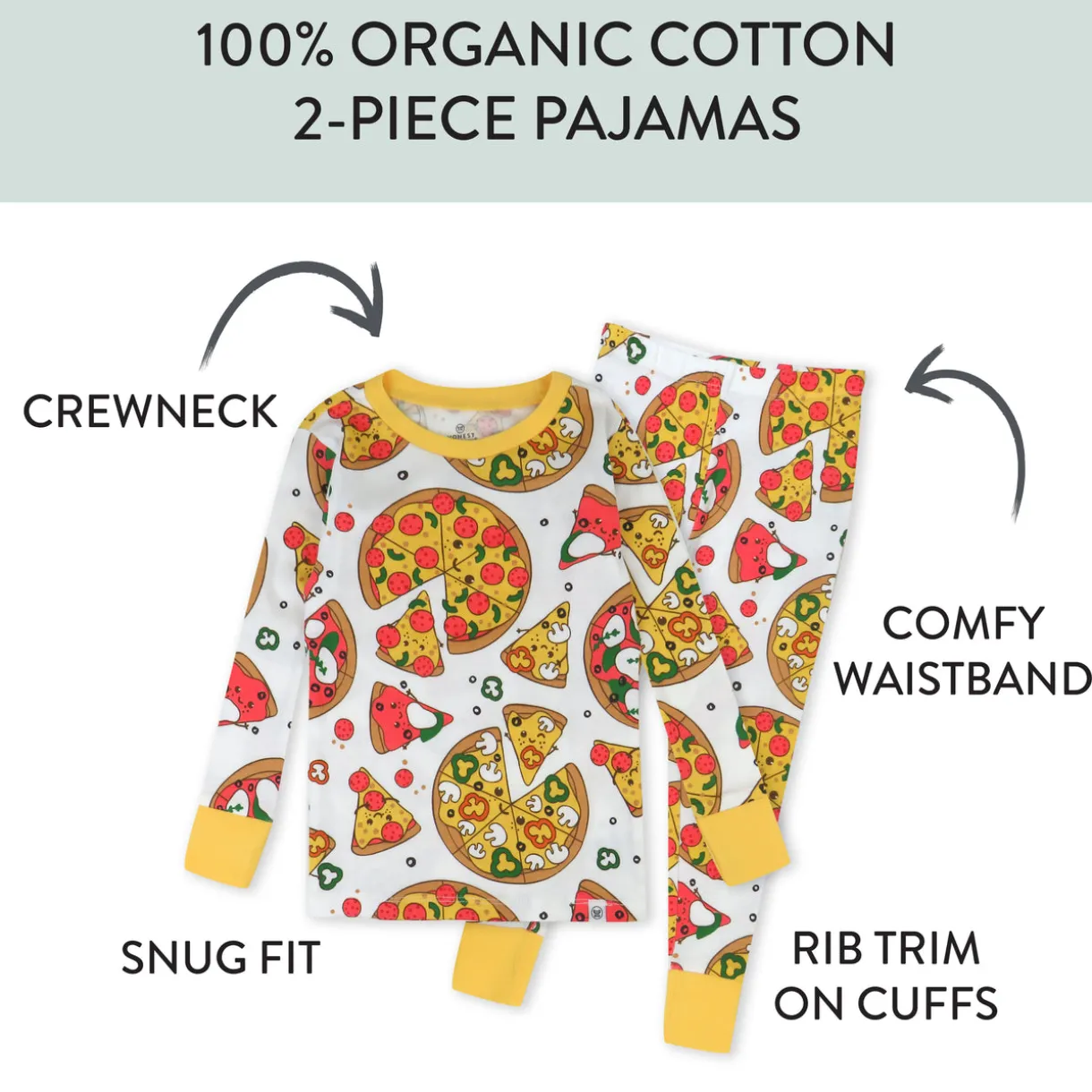 Organic Cotton Fun Foods Pajamas For Babies & Toddlers