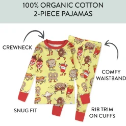 Organic Cotton Fun Foods Pajamas For Babies & Toddlers