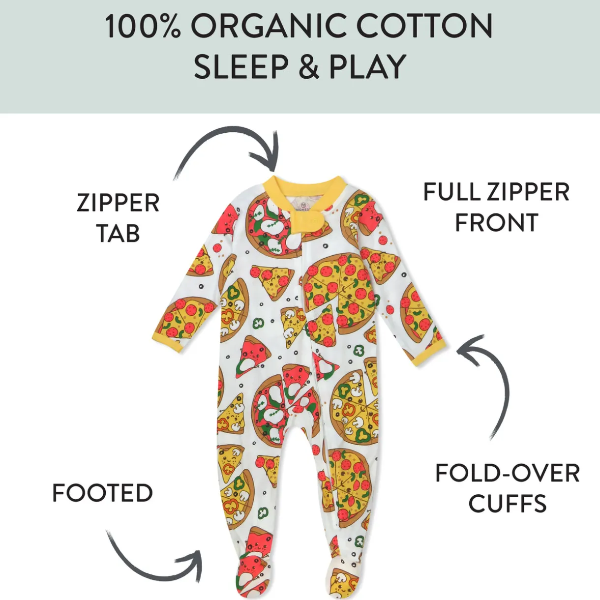 Organic Cotton Fun Foods Pajamas For Babies & Toddlers