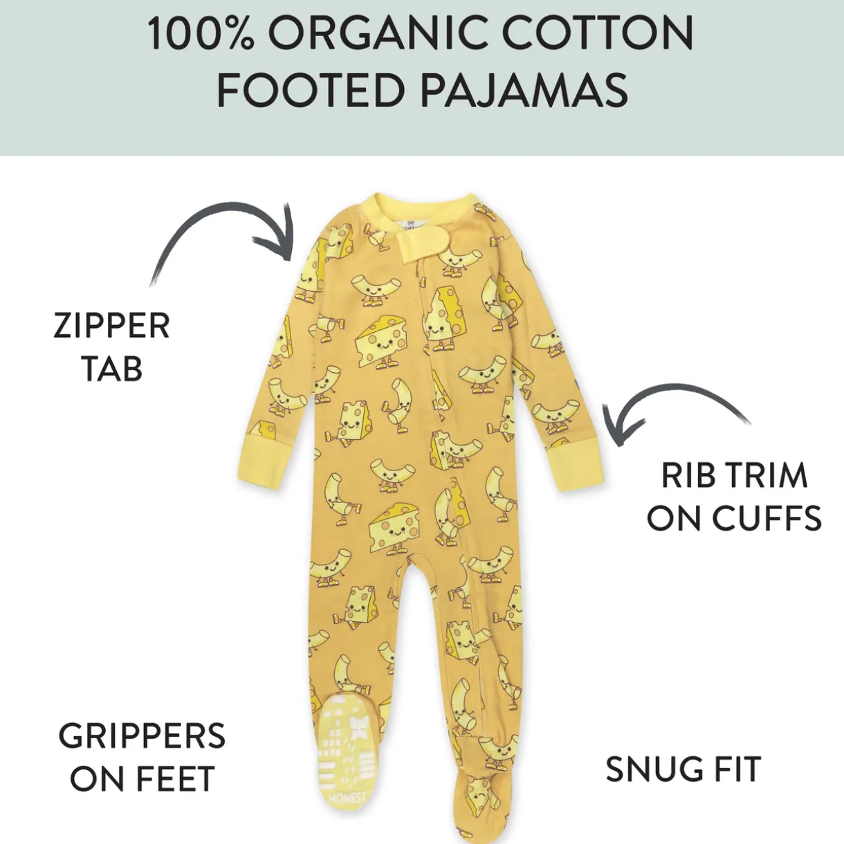 Organic Cotton Fun Foods Pajamas For Babies & Toddlers