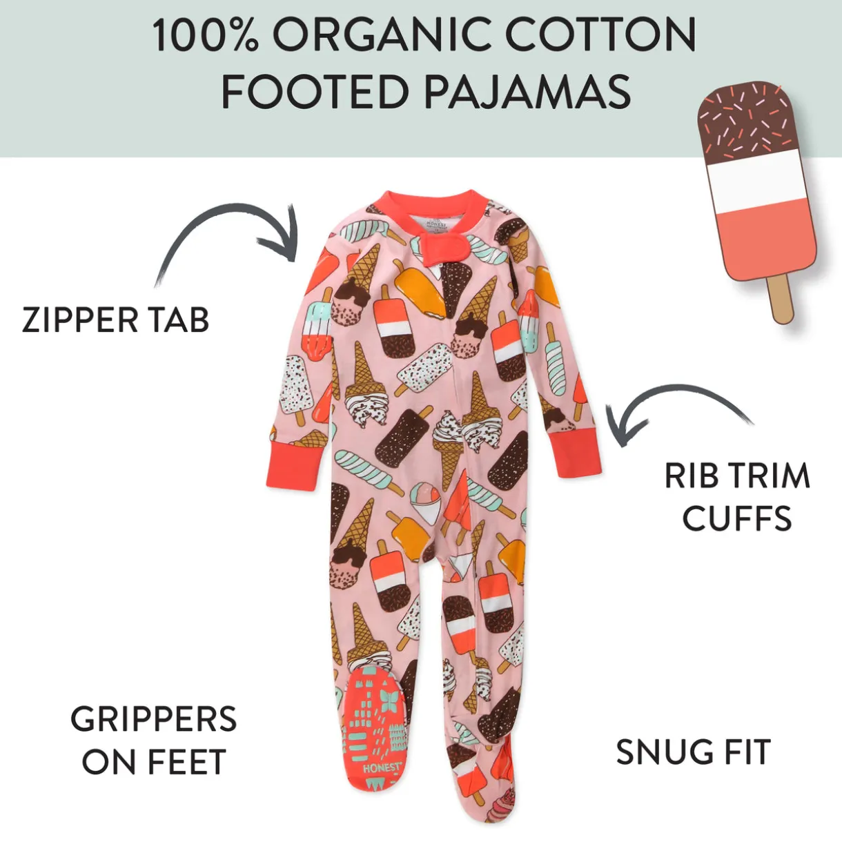 Organic Cotton Fun Foods Pajamas For Babies & Toddlers