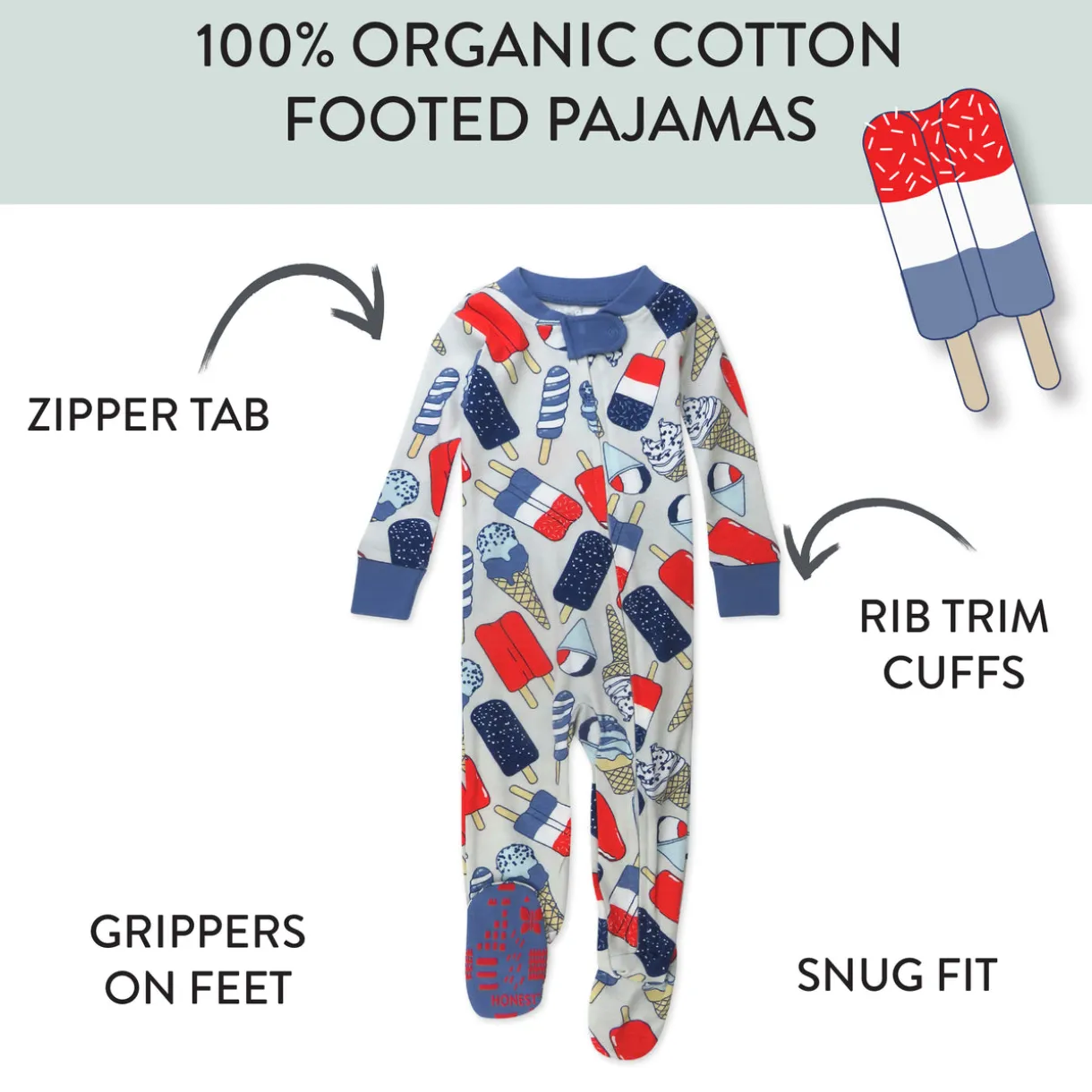 Organic Cotton Fun Foods Pajamas For Babies & Toddlers