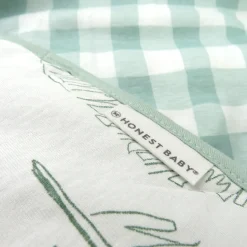 Organic Cotton Hand-Quilted Reversible Baby Blanket