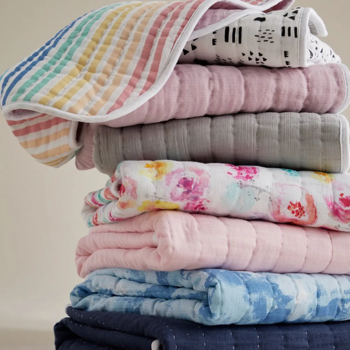 Organic Cotton Hand-Quilted Blanket