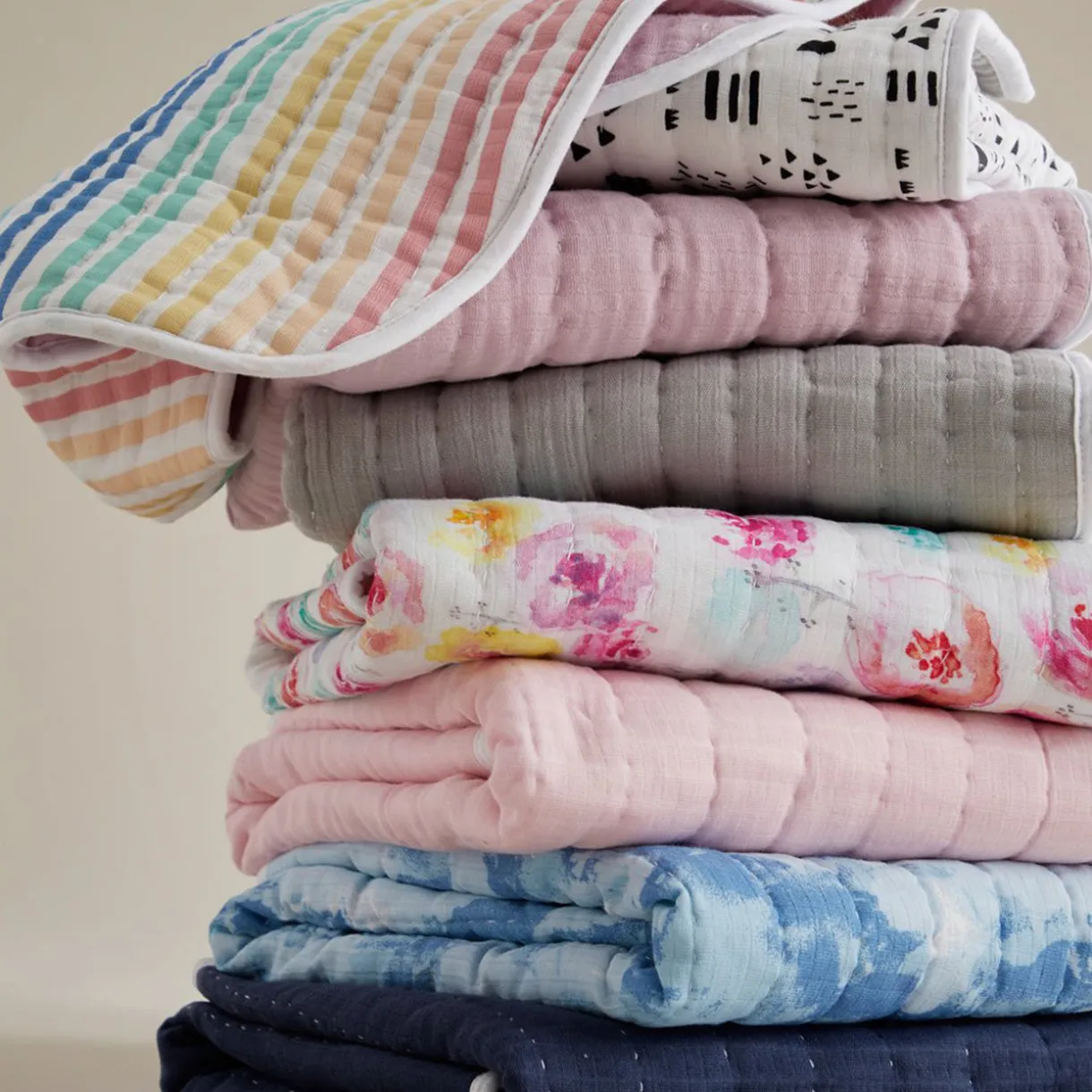 Organic Cotton Hand-Quilted Blanket