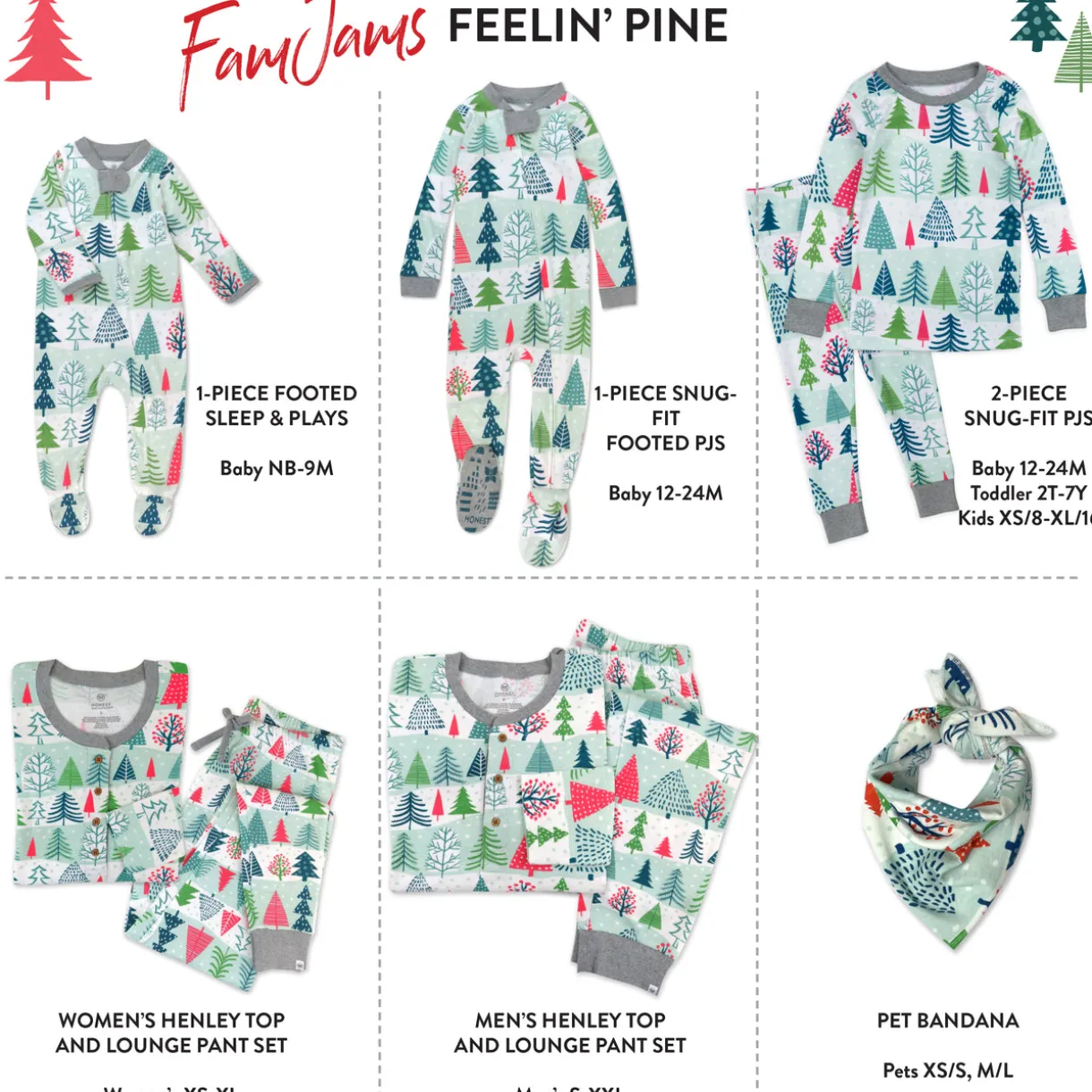 Organic Cotton Holiday Matching Family Pajamas