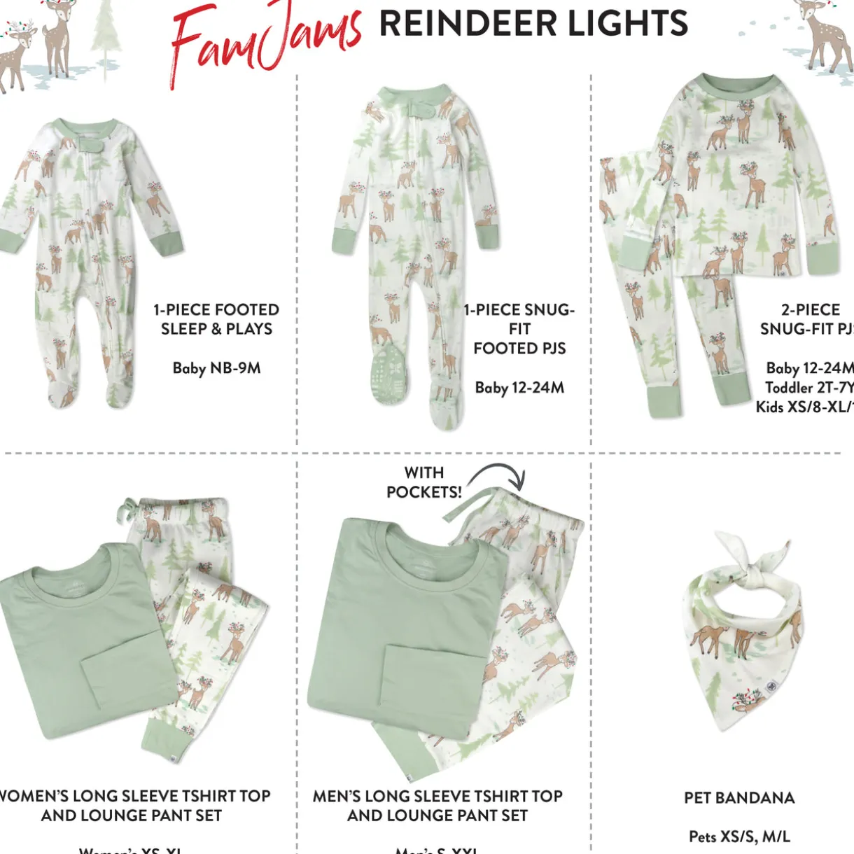Organic Cotton Holiday Matching Family Pajamas