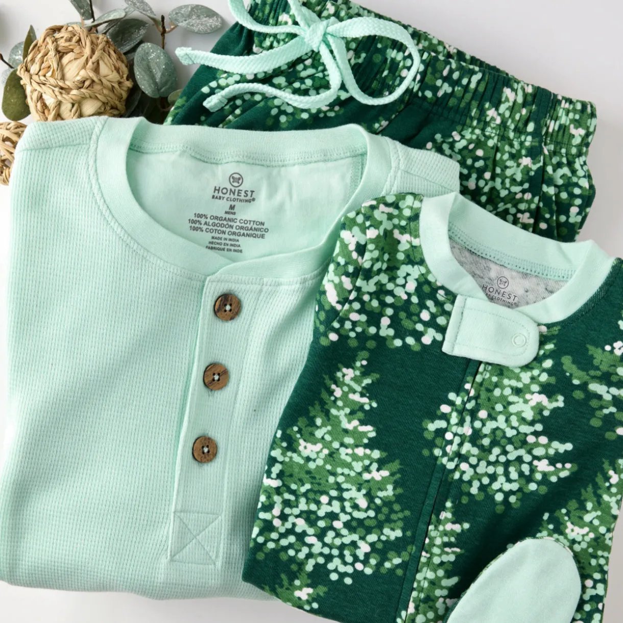 Organic Cotton Holiday Matching Family Pajamas