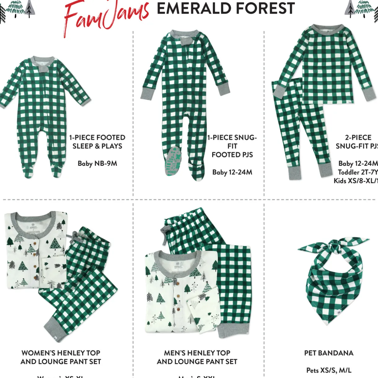 Organic Cotton Holiday Matching Family Pajamas