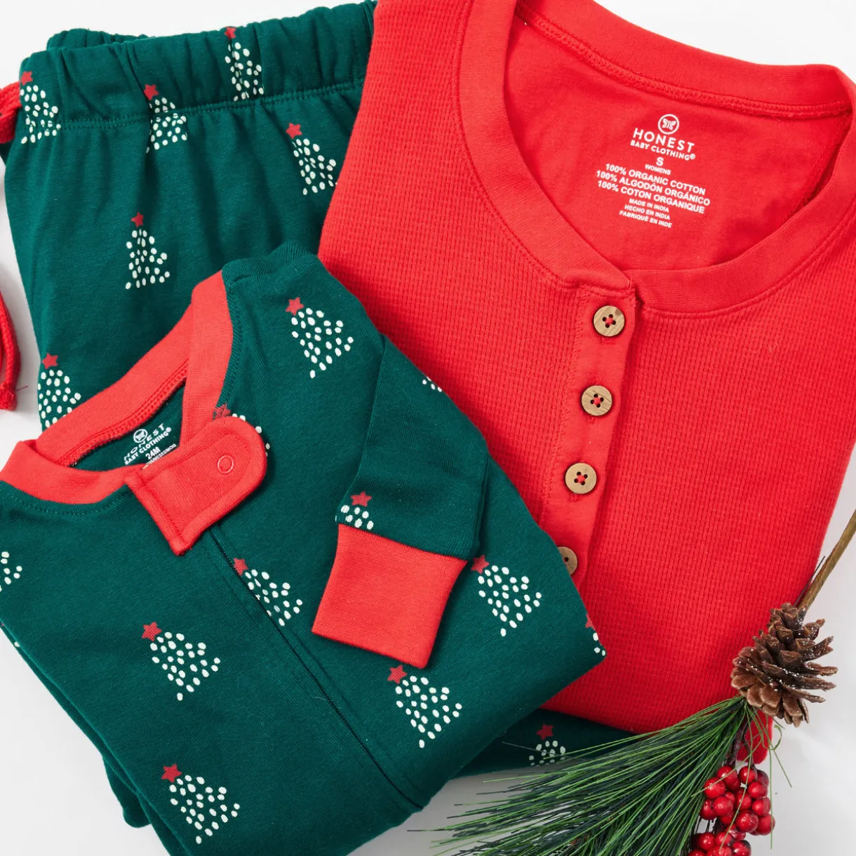 Organic Cotton Holiday Matching Family Pajamas