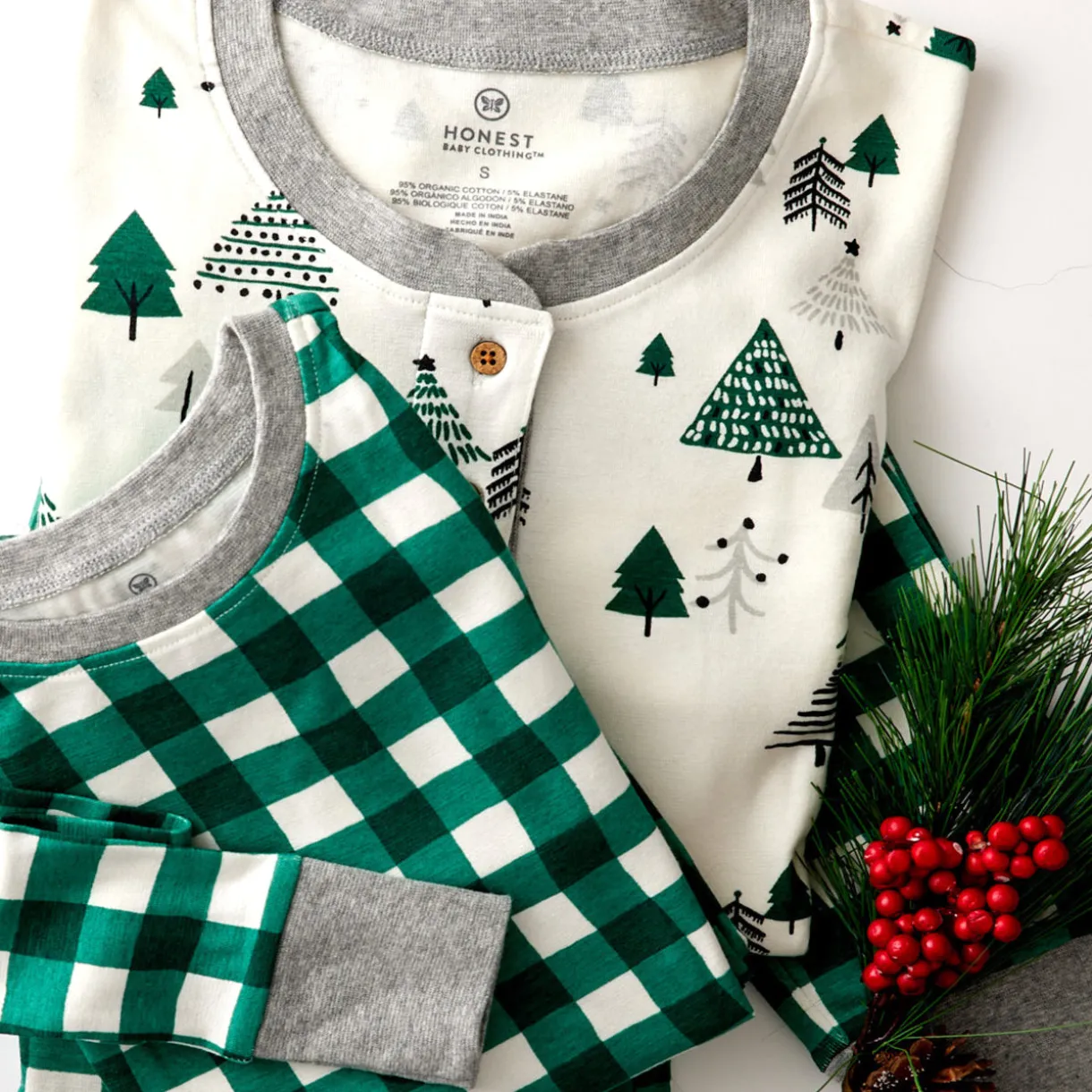 Organic Cotton Holiday Matching Family Pajamas