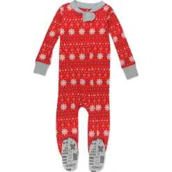 Organic Cotton Holiday Snug-Fit Footed Pajama