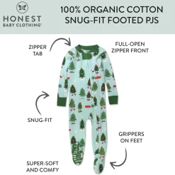 Organic Cotton Holiday Snug-Fit Footed Pajama
