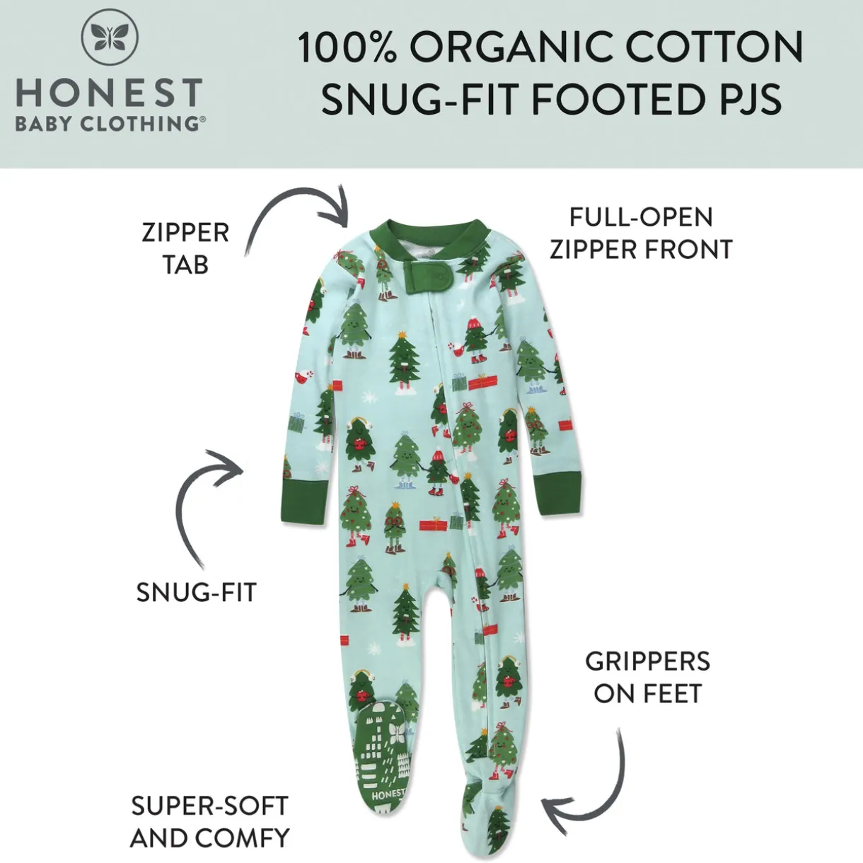 Organic Cotton Holiday Snug-Fit Footed Pajama