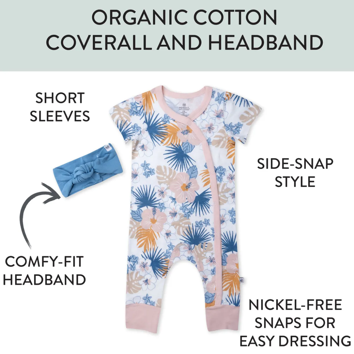 Organic Cotton Jumpsuit Coverall Set
