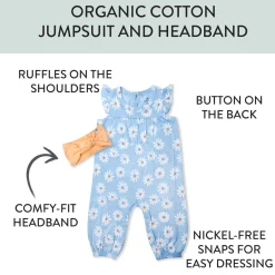 Organic Cotton Jumpsuit Coverall Set