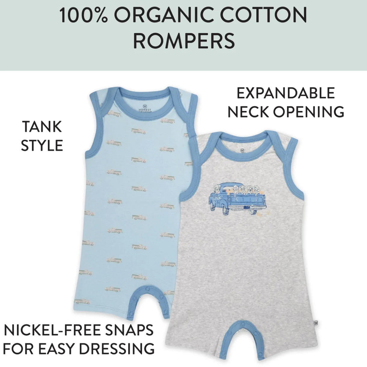 Organic Cotton Jumpsuit Romper Set