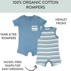 Organic Cotton Jumpsuit Romper Set