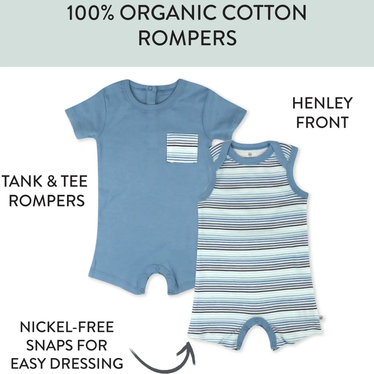 Organic Cotton Jumpsuit Romper Set