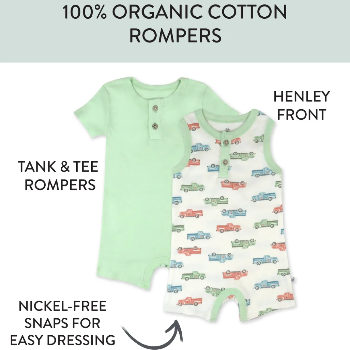 Organic Cotton Jumpsuit Romper Set