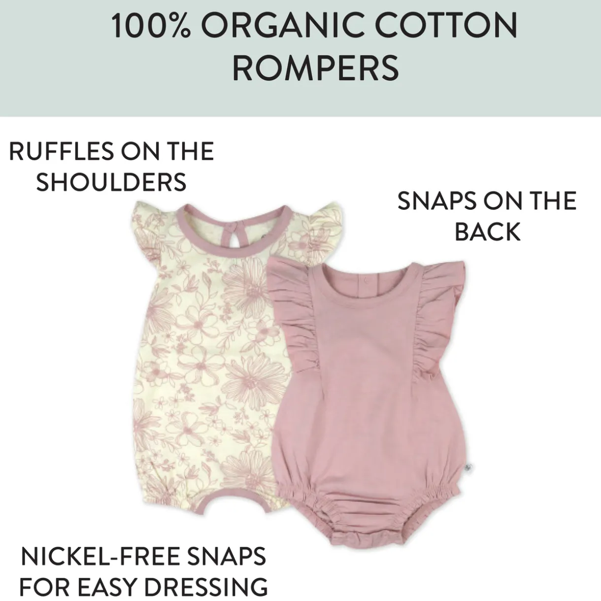Organic Cotton Jumpsuit Romper Set