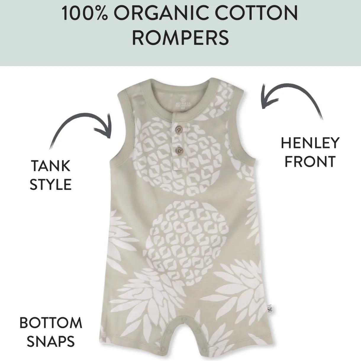 Organic Cotton Jumpsuit Romper Set