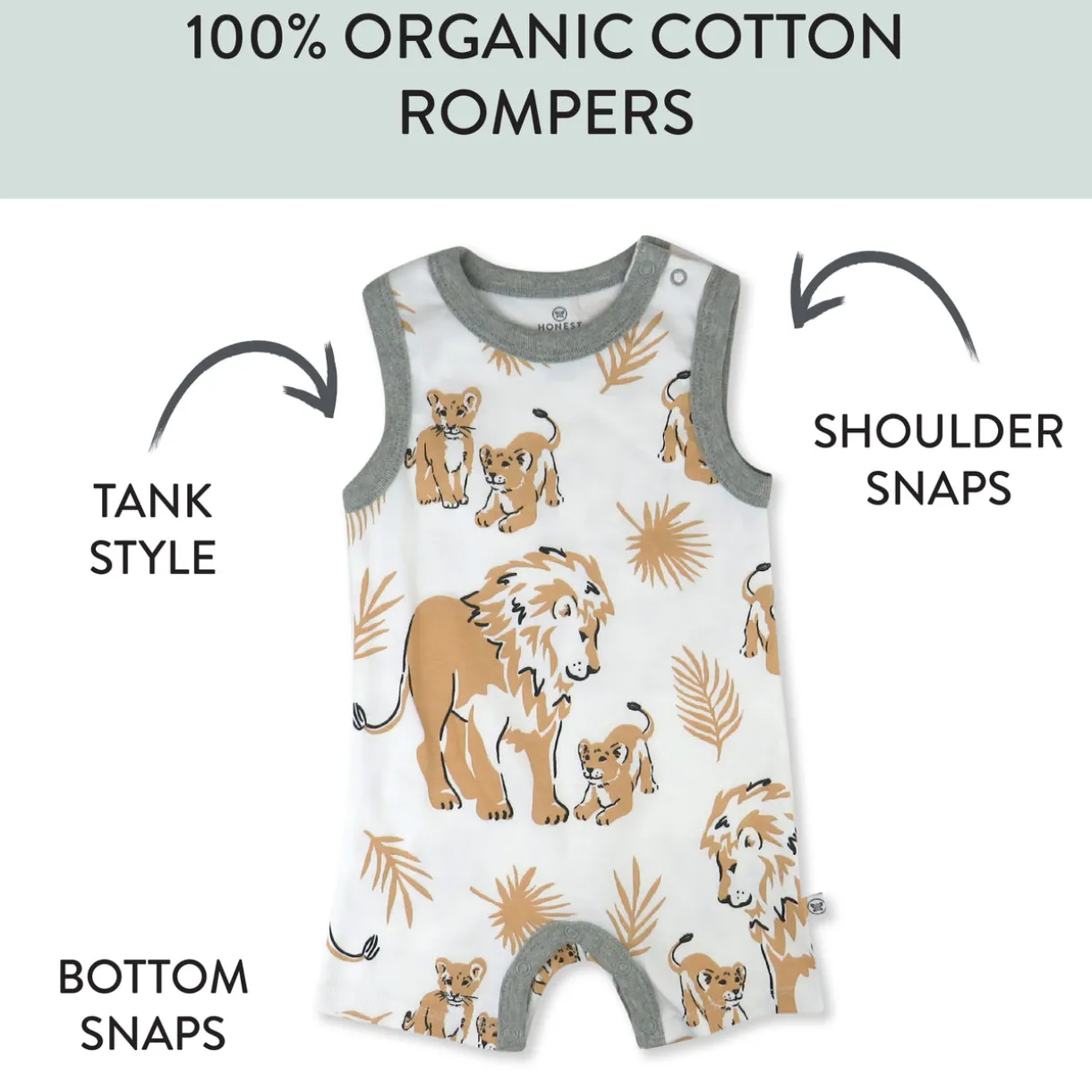 Organic Cotton Jumpsuit Romper Set
