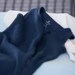 Organic Cotton Matelassé Medium Weight Wearable Blanket