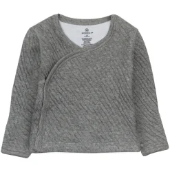 Organic Cotton Matelassé Side-Snap Kimono Top