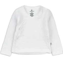Organic Cotton Matelassé Side-Snap Kimono Top