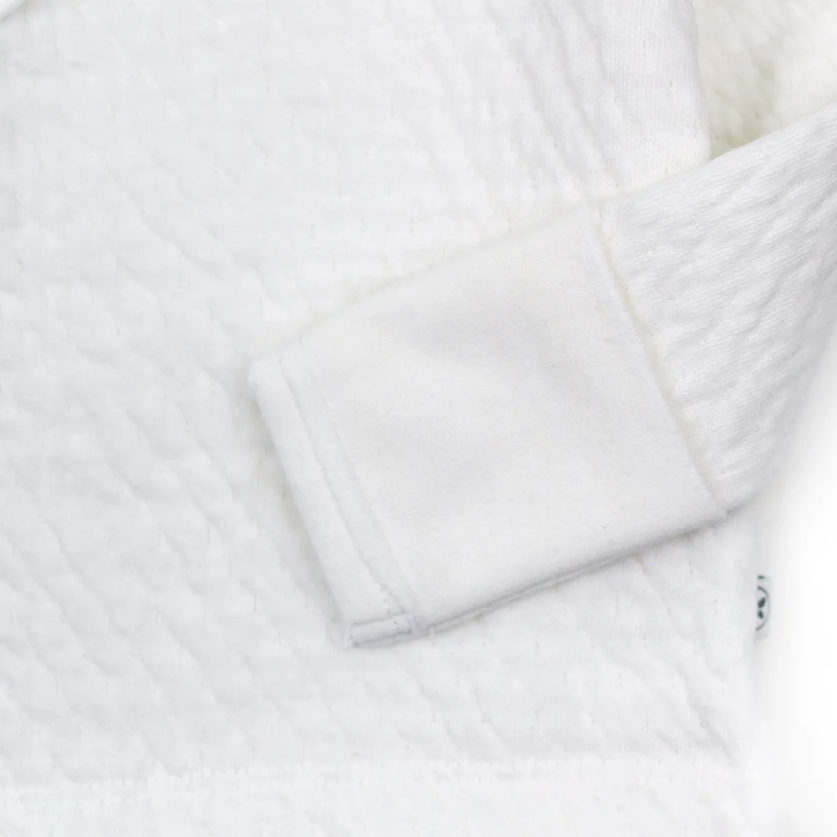 Organic Cotton Matelassé Side-Snap Kimono Top