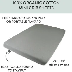 Organic Cotton Mini Crib Sheet